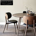 Stylish Nordic Wooden Dining and Bar Chair with Leather Padded Backrest
