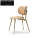 Stylish Nordic Wooden Dining and Bar Chair with Leather Padded Backrest