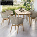 Stylish Outdoor Rattan Dining Chair & Teak Wood Patio Dining Table