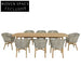 Stylish Outdoor Rattan Dining Chair & Teak Wood Patio Dining Table