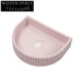 Stylish Pink Wall Hung Concrete Bathroom Sink Basin with Unique Shape