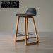 Stylish Plastic Seat Wooden Leg High Bar Stool