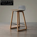 Stylish Plastic Seat Wooden Leg High Bar Stool