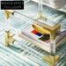 Stylish Postmodern Acrylic & Metal Corner Side Coffee Table