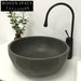 Stylish Round Concrete Countertop Vessel Sink - Modern Grey Bathroom Basin