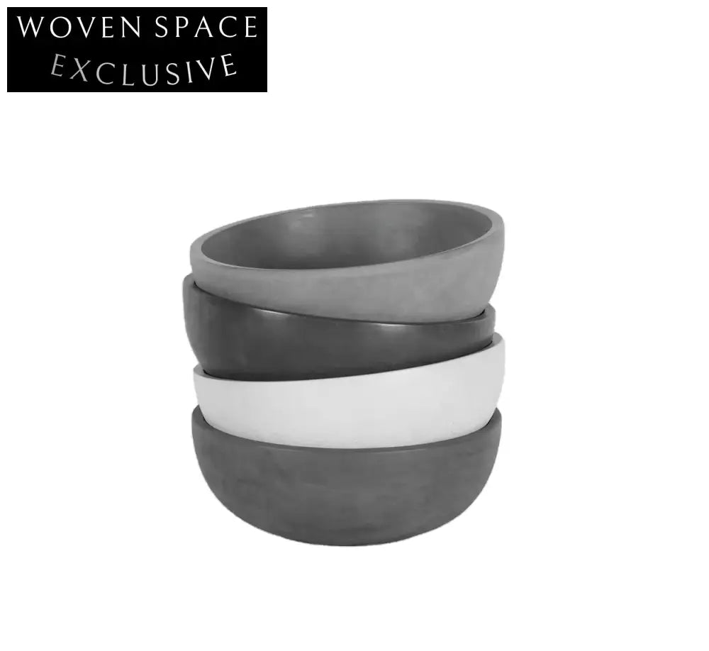 Stylish Round Concrete Countertop Vessel Sink - Modern Grey Bathroom Basin