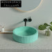 Stylish Round Concrete Countertop Wash Basin - Durable Cement Bathroom Sink Fixture