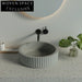 Stylish Round Concrete Countertop Wash Basin - Durable Cement Bathroom Sink Fixture