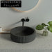 Stylish Round Concrete Countertop Wash Basin - Durable Cement Bathroom Sink Fixture