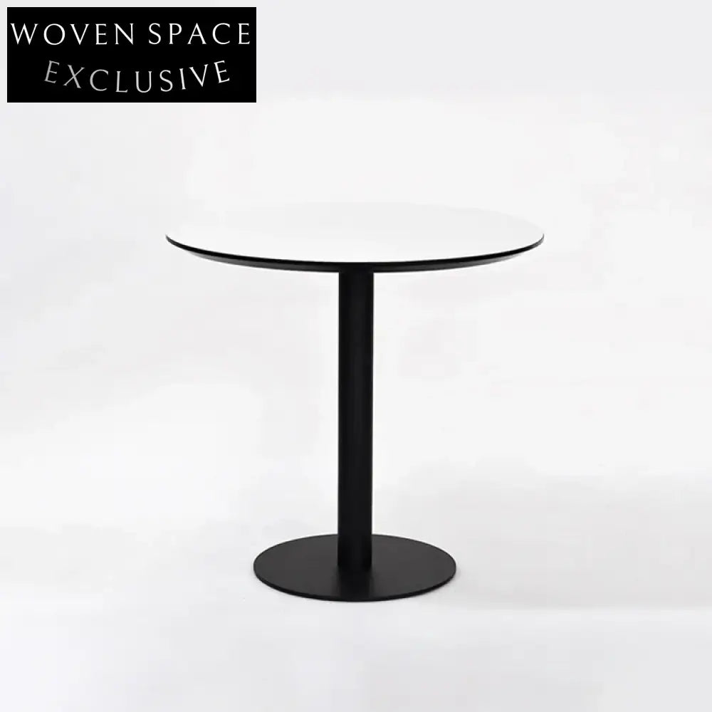 Stylish Round/Square Plywood MDF Dining Table with Sturdy Metal Base