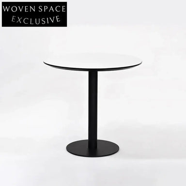 Stylish Round/Square Plywood MDF Dining Table with Sturdy Metal Base