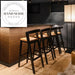 Stylish Solid Wood Bar Stool with Leather Cushion for Kitchen & Cafe