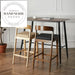 Stylish Solid Wood Bar Stool with Leather Cushion for Kitchen & Cafe