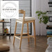 Stylish Solid Wood Bar Stool with Leather Cushion for Kitchen & Cafe