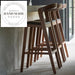 Stylish Solid Wood Bar Stool with Leather Cushion for Kitchen & Cafe
