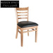 Stylish Solid Wood Fast Food Dining Chair with Plush PU Leather Seat