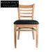 Stylish Solid Wood Fast Food Dining Chair with Plush PU Leather Seat