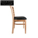 Stylish Solid Wood Fast Food Dining Chair with Plush PU Leather Seat