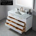 Stylish Solid Wood Floor Standing Bathroom Vanity with Soft-Close Dovetail Drawers