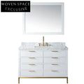 Stylish Solid Wood Floor Standing Bathroom Vanity with Soft-Close Dovetail Drawers
