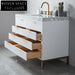 Stylish Solid Wood Floor Standing Bathroom Vanity with Soft-Close Dovetail Drawers