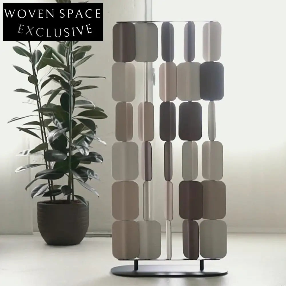 Stylish Stainless Steel & PU Leather Art Deco Room Divider Screen