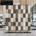 Stylish Stainless Steel & PU Leather Art Deco Room Divider Screen