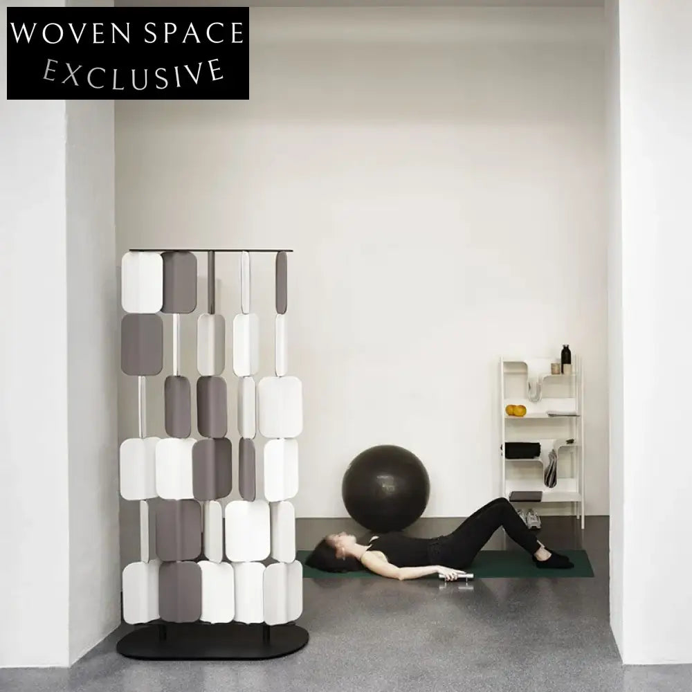 Stylish Stainless Steel & PU Leather Art Deco Room Divider Screen