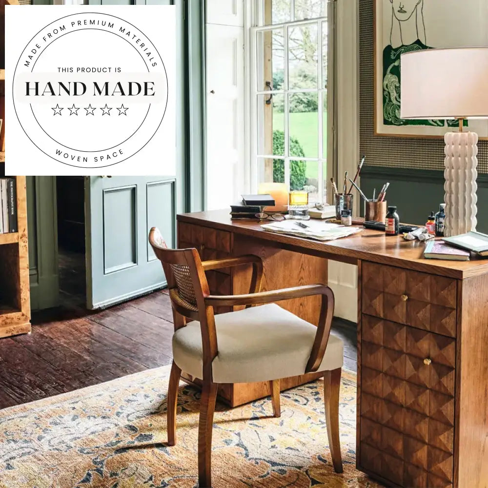 Stylish Velvet Upholstered Dining Armchair - Solid Oak Frame, Adjustable Height