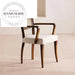 Stylish Velvet Upholstered Dining Armchair - Solid Oak Frame, Adjustable Height