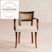 Stylish Velvet Upholstered Dining Armchair - Solid Oak Frame, Adjustable Height