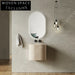 Stylish Wall-Hung Artificial Stone Bathroom Sink - Fluted Design Wash Basin