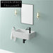 Stylish Wall-Mounted Rectangular Solid Surface Modern Bathroom Wash Basin