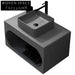 Stylish Wall-Mounted Square Cement Composite Bathroom Sink - Modern Space-Saving Design