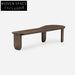 Stylish Walnut Solid Wood Long Bench Ottoman for Living Room