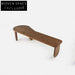 Stylish Walnut Solid Wood Long Bench Ottoman for Living Room