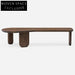 Stylish Walnut Solid Wood Long Bench Ottoman for Living Room