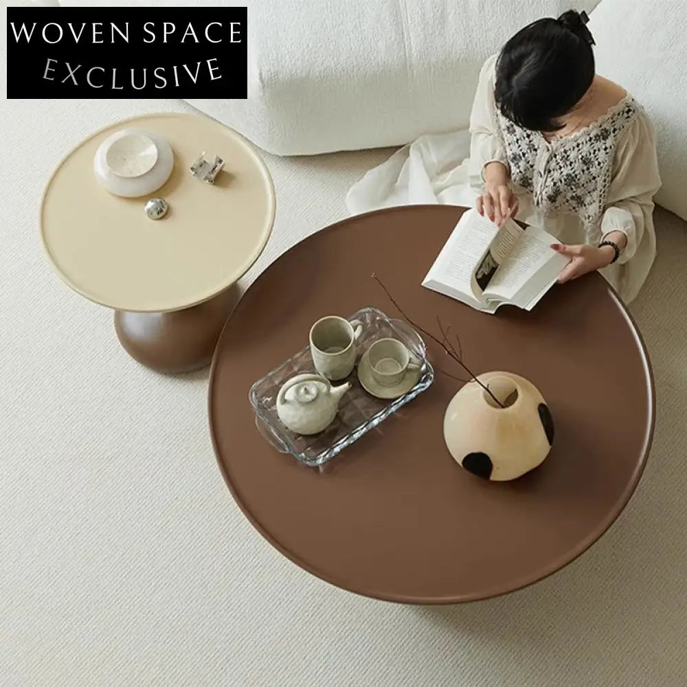 Stylish Wood Veneer Nesting Coffee Table Set, Modern Home Living Room Accent