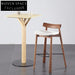 Stylish Wooden Bar Stool, Linen Fabric Seat, Modern Design for Bars