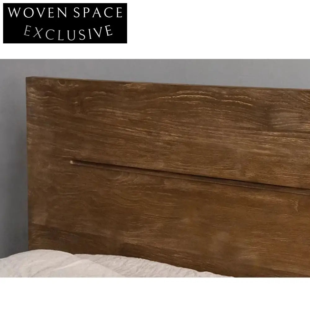 Sustainable Wabi-Sabi Solid Elm Wood and Fabric Dining Chair