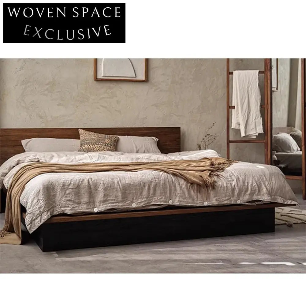 Sustainable Wabi-Sabi Solid Elm Wood and Fabric Dining Chair