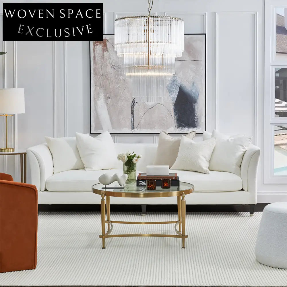 Tailor 3 Seater Sofa - Ivory Linen Sofa