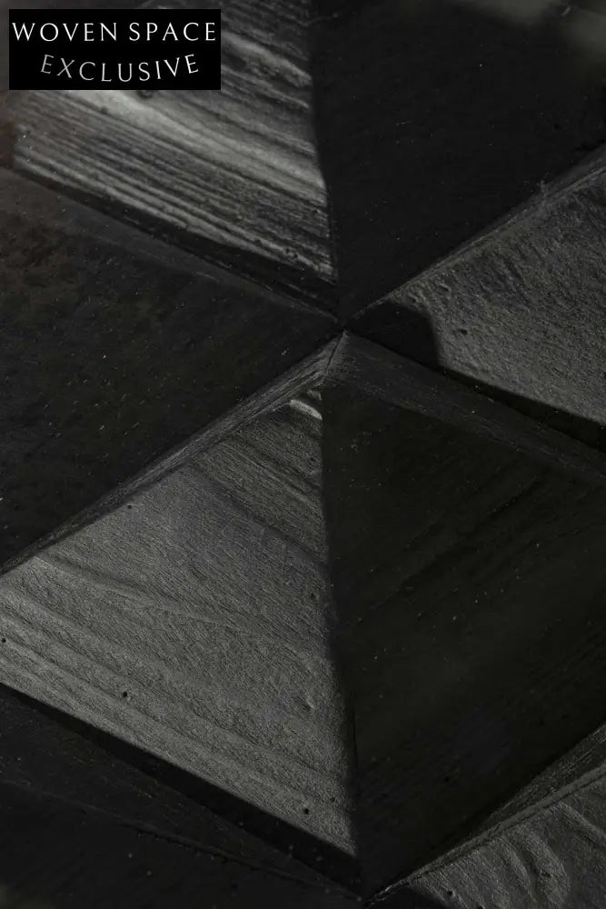 Ted 1.2m Elm Coffee Table - Full Black Coffee Tables