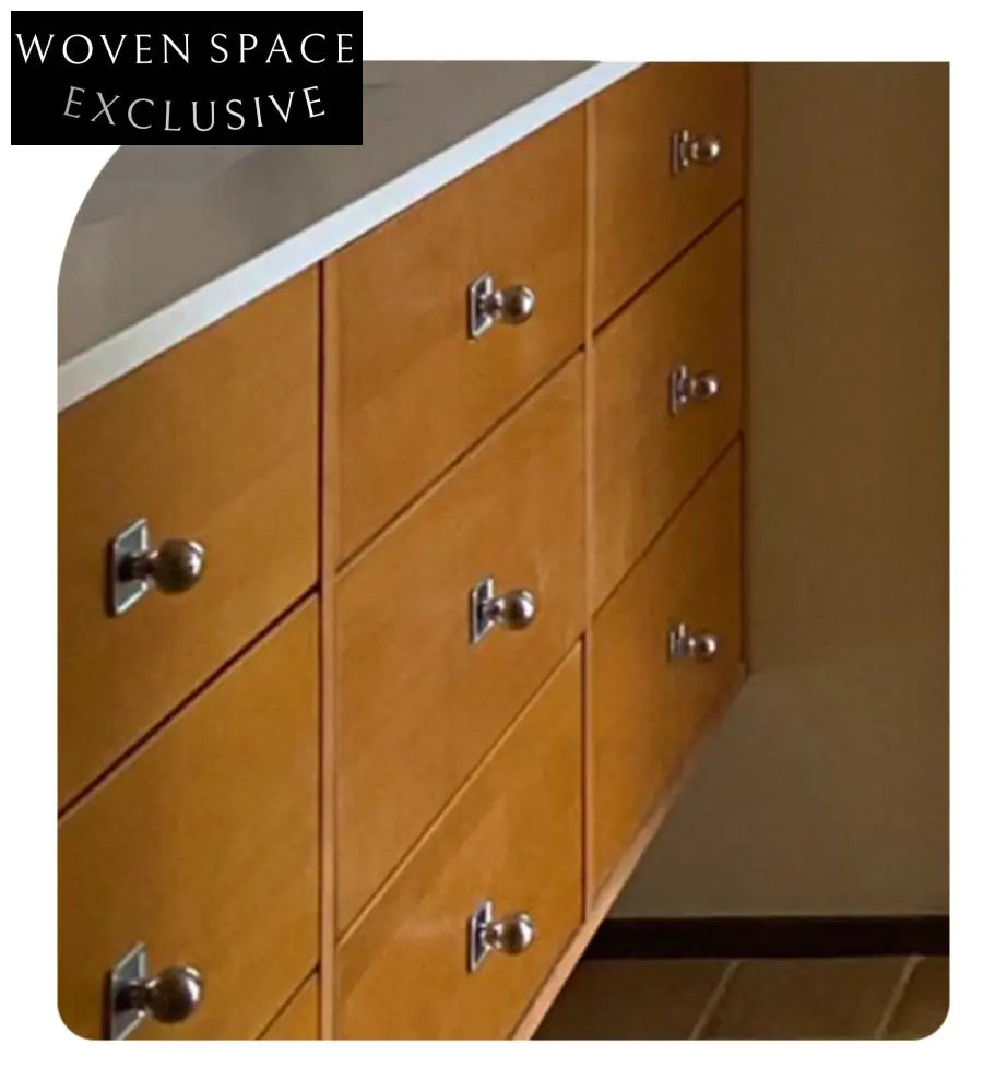 Theodore Cherry Wood Bathroom Cabinet with Ceramic Basin