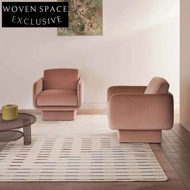 Thick Geometric Pattern Polyester Area Rug - Modern Luxury Floor Carpet