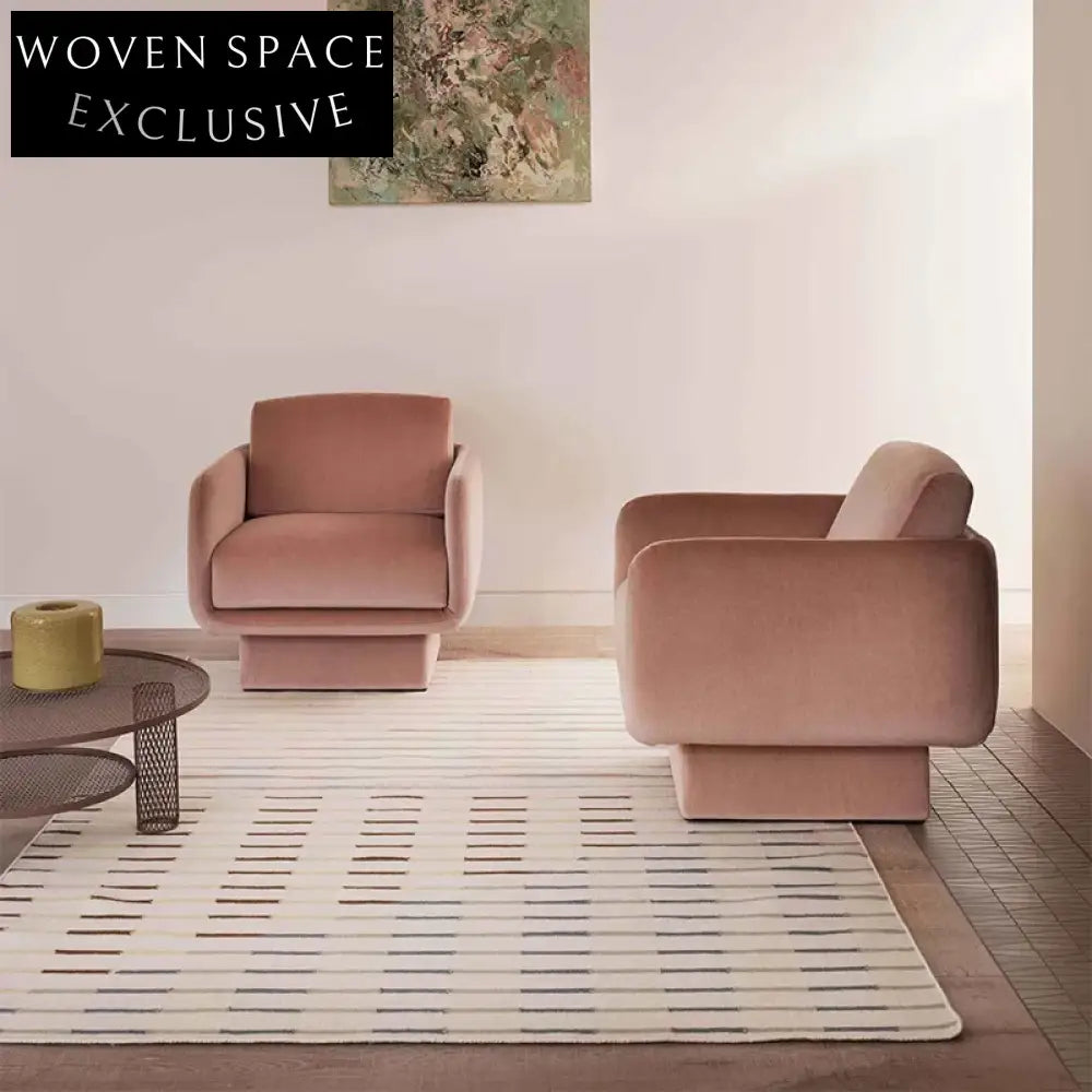 Thick Geometric Pattern Polyester Area Rug - Modern Luxury Floor Carpet