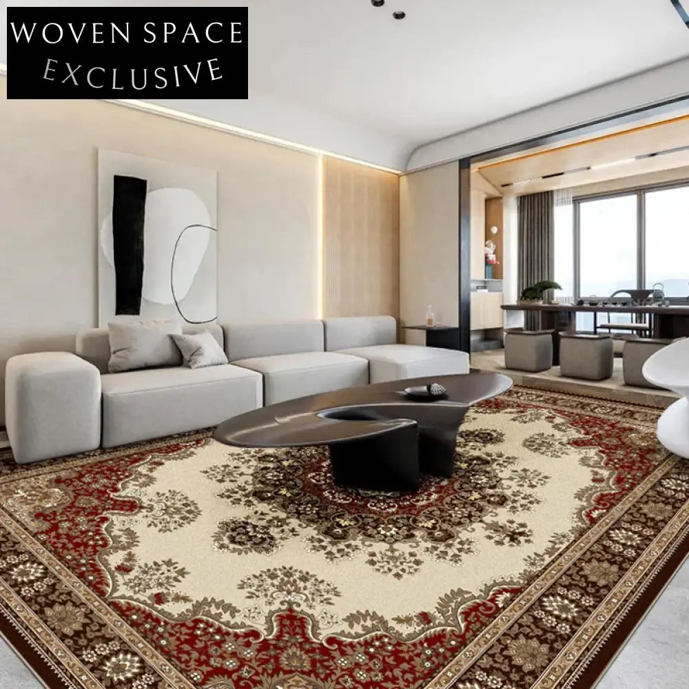 Thick Modern Living Room Area Rug Anti-Slip Custom Floor Carpet