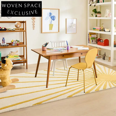 Thickened Sun Stripes Cartoon Design Children's Bedroom Study Area Rug