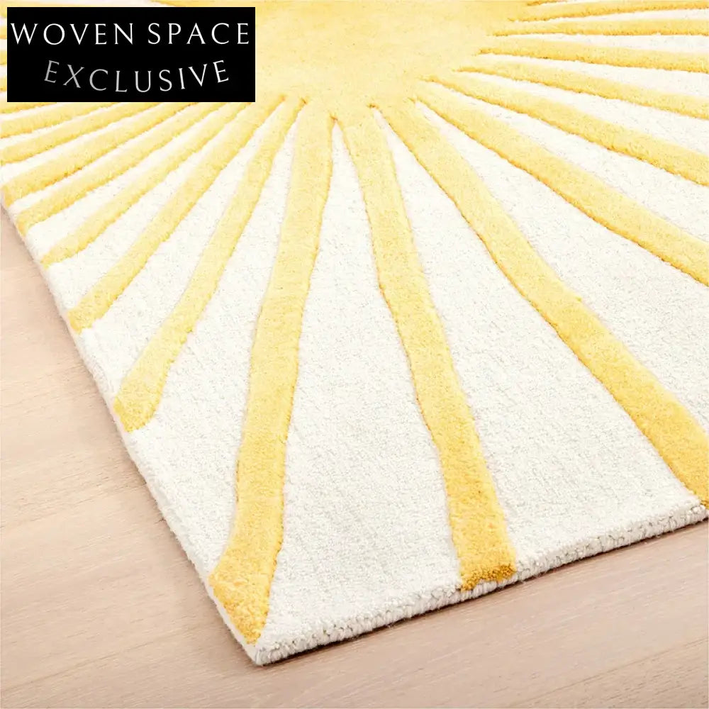 Thickened Sun Stripes Cartoon Design Children's Bedroom Study Area Rug