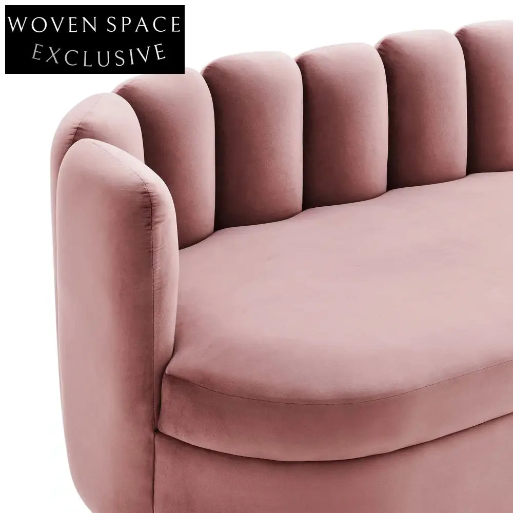 Elegant Channel Tufted Performance Velvet Sofa Couch - Modern Living Room Furniture